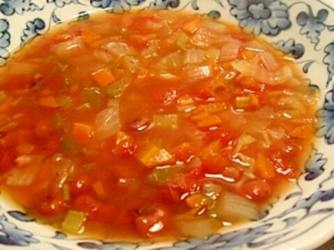 ささげ豆のトマトスープ　圧力鍋使用